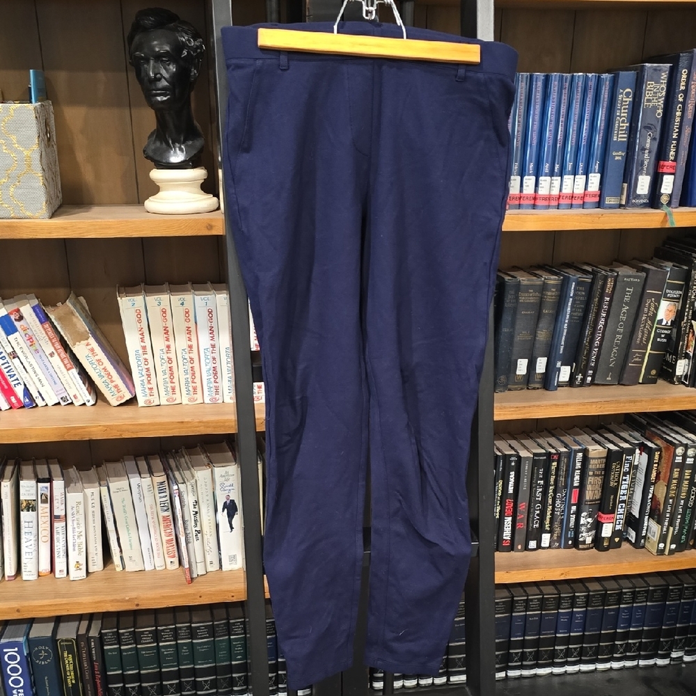 Betabrand Womens Navy Skinny Leg Dress Pants, Size M